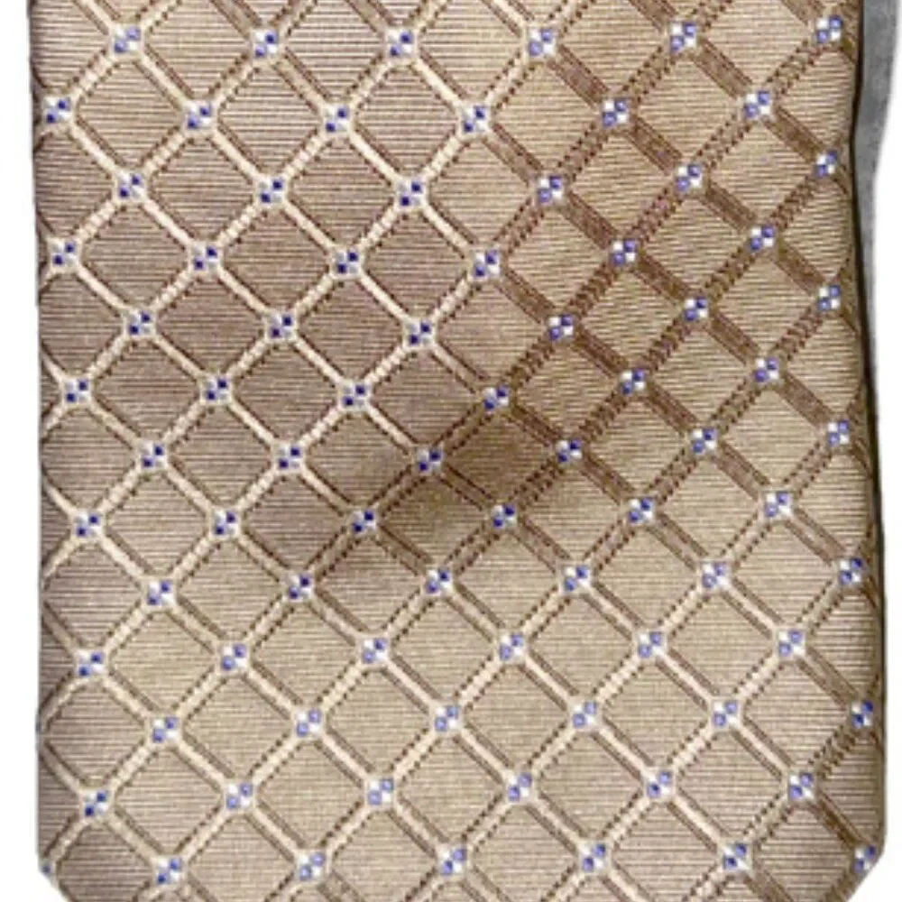 Tasso Elba Parisi Grid Silk Tie NWT